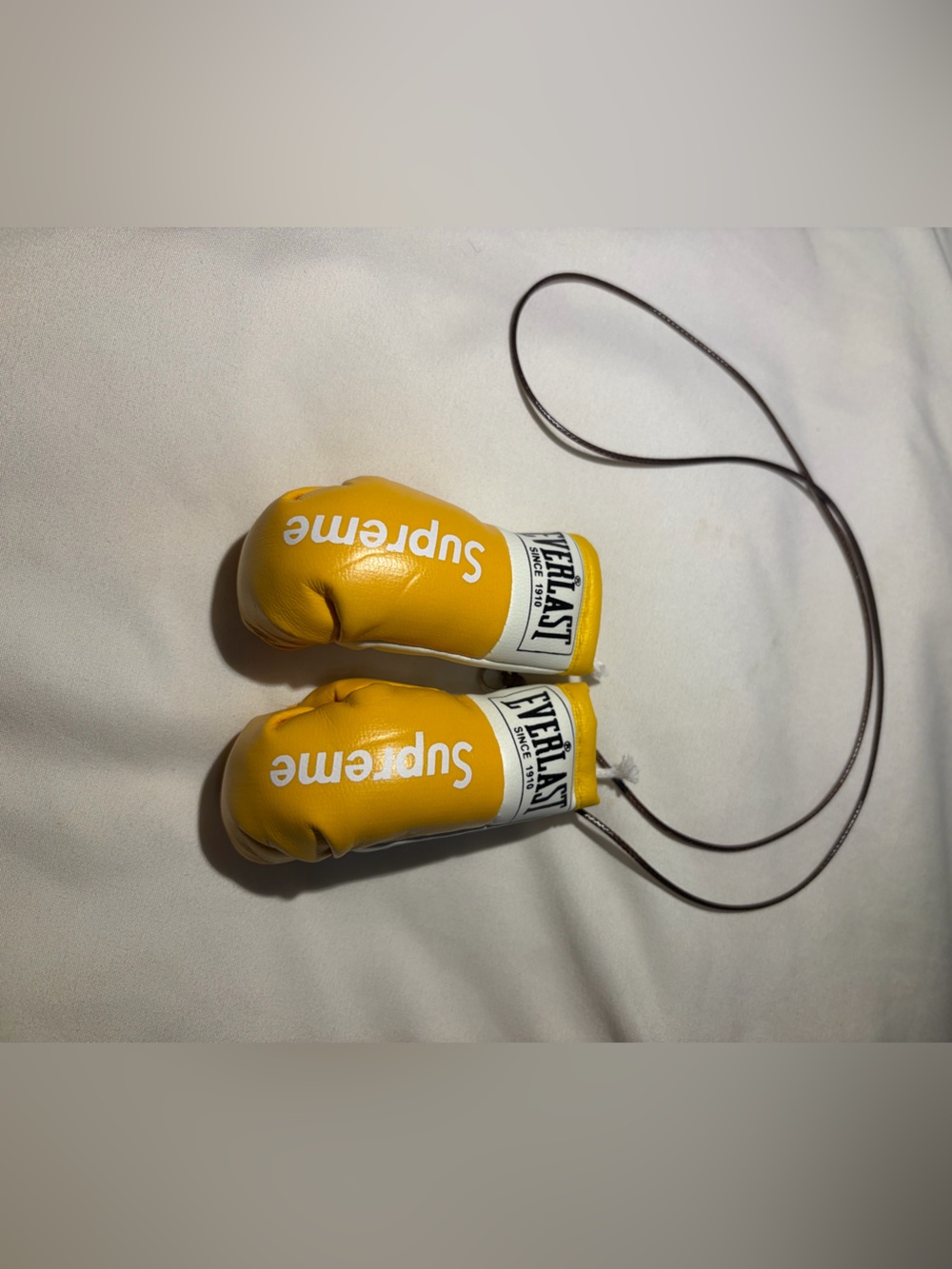 Yellow Mini Boxing Gloves Bag Charm (Supreme)